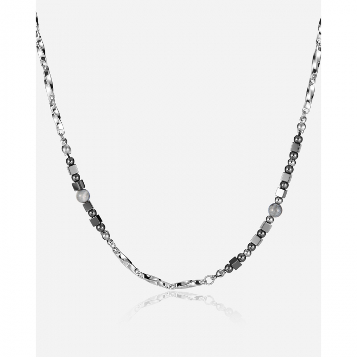 Colier inox cu hematite [15]