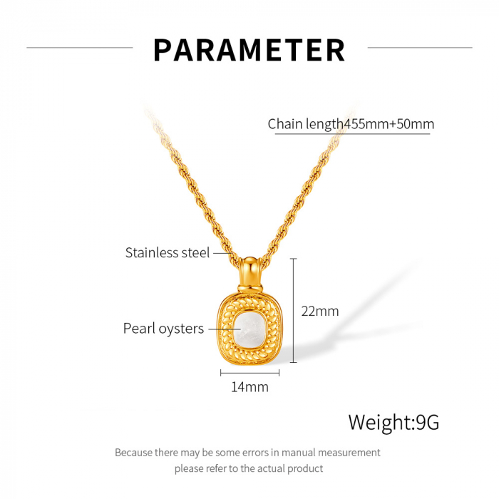Colier inox cu pandantiv si Abalone [9]