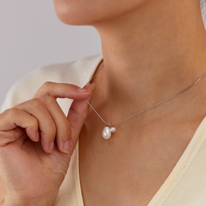 Colier inox cu perle [2]