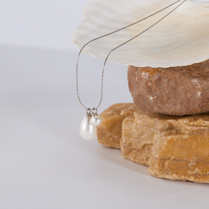 Colier inox cu perle [5]