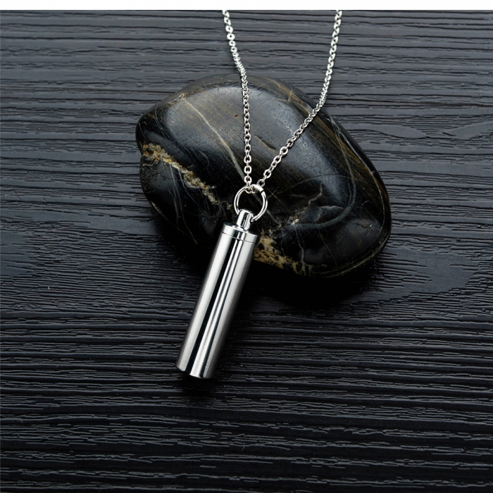 Colier inox cu recipient cilindric [6]