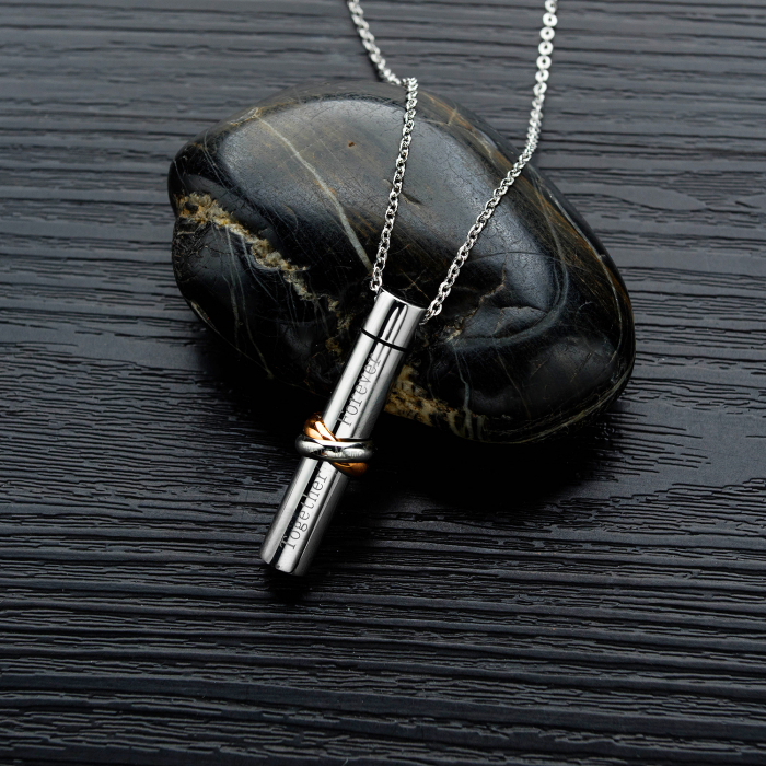 Colier inox cu recipient cilindric [5]