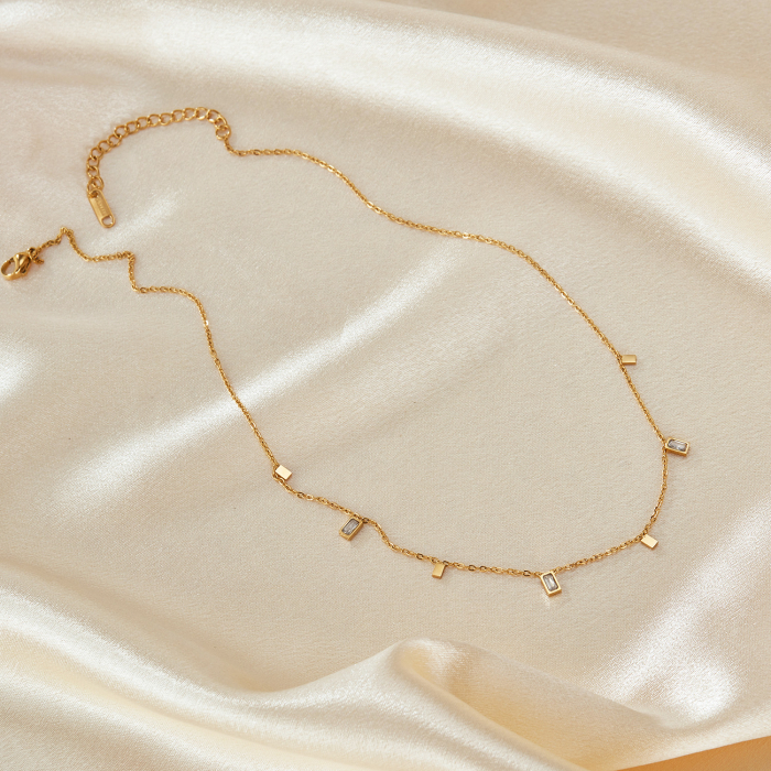 Colier inox cu zirconii [11]