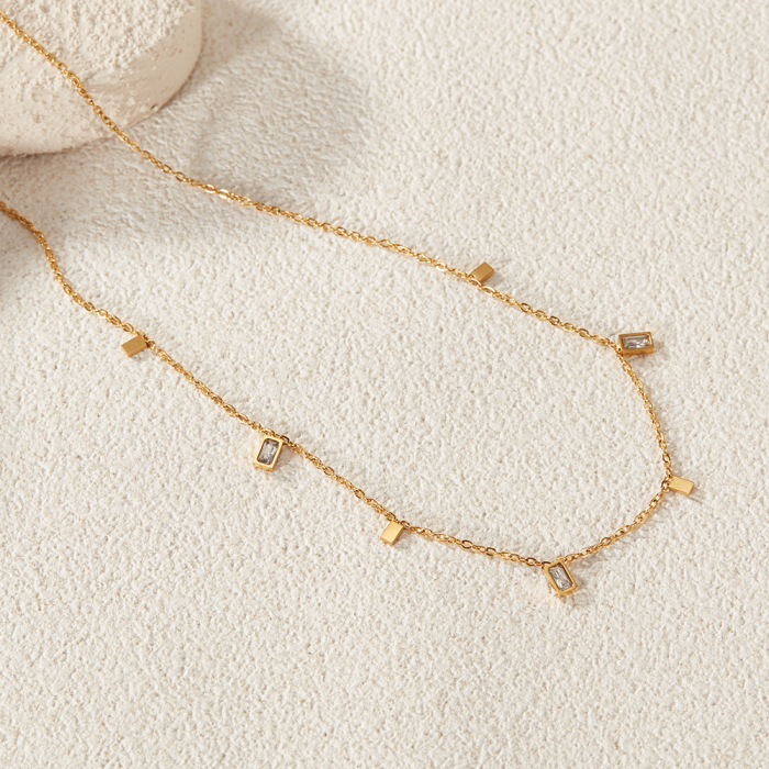 Colier inox cu zirconii [9]