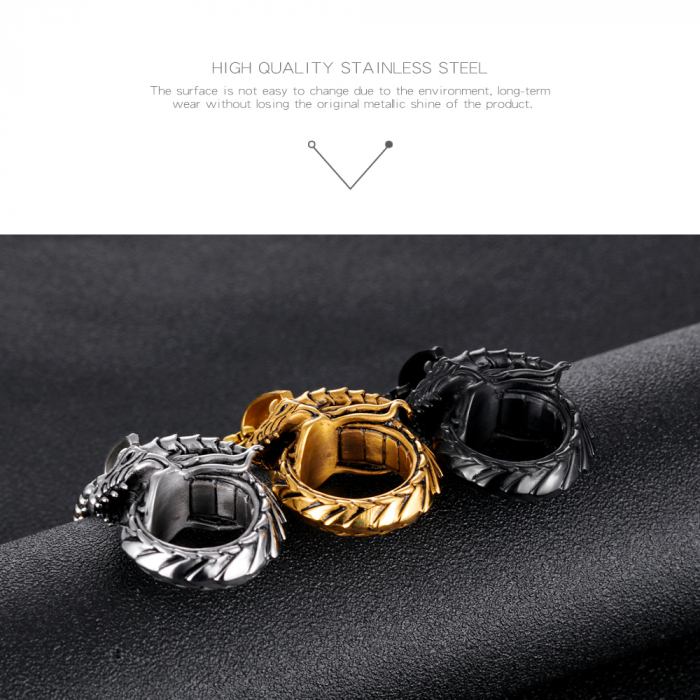 Colier inox dragon 60 cm [10]