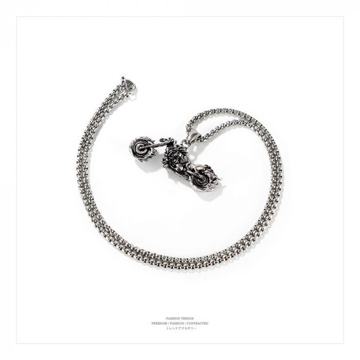 Colier inox motocicleta Ghost Rider 55 cm [6]