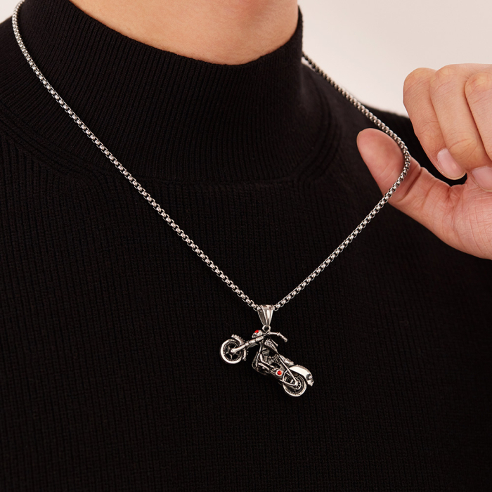 Colier inox Motocicletă Rebel – Simbol al Libertății și Aventurii [7]