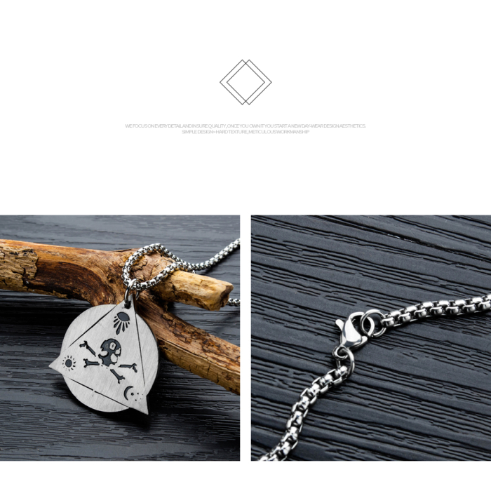 Colier inox Ochiul Triunghiular – Simbol al Cunoașterii și Protecției [6]