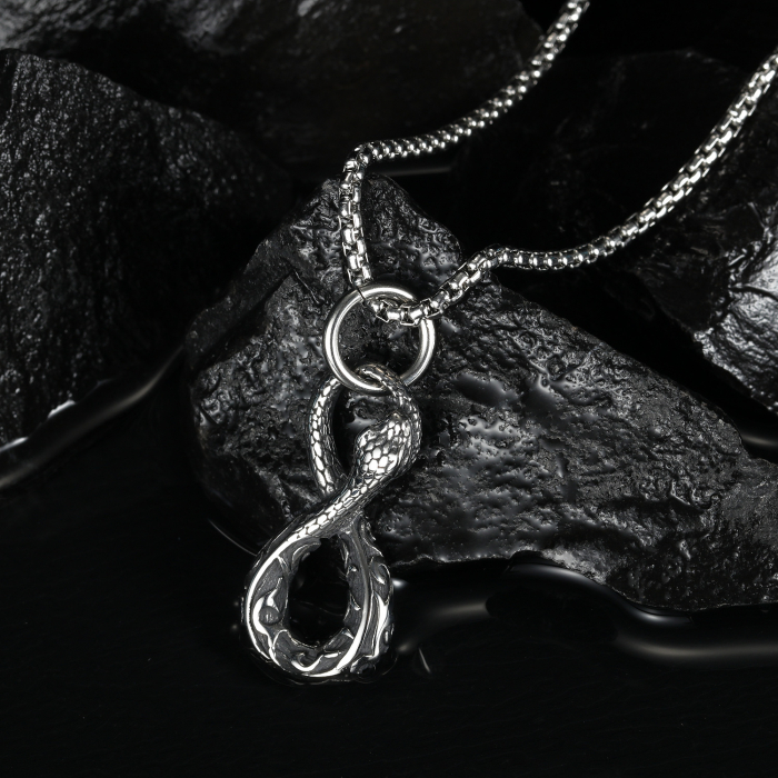Colier inox Ouroboros 55 cm [4]