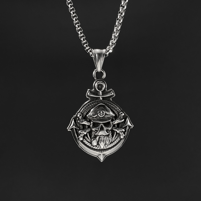 Colier inox Pirat cu Ancoră – Simbol al Libertății și Aventurii [11]