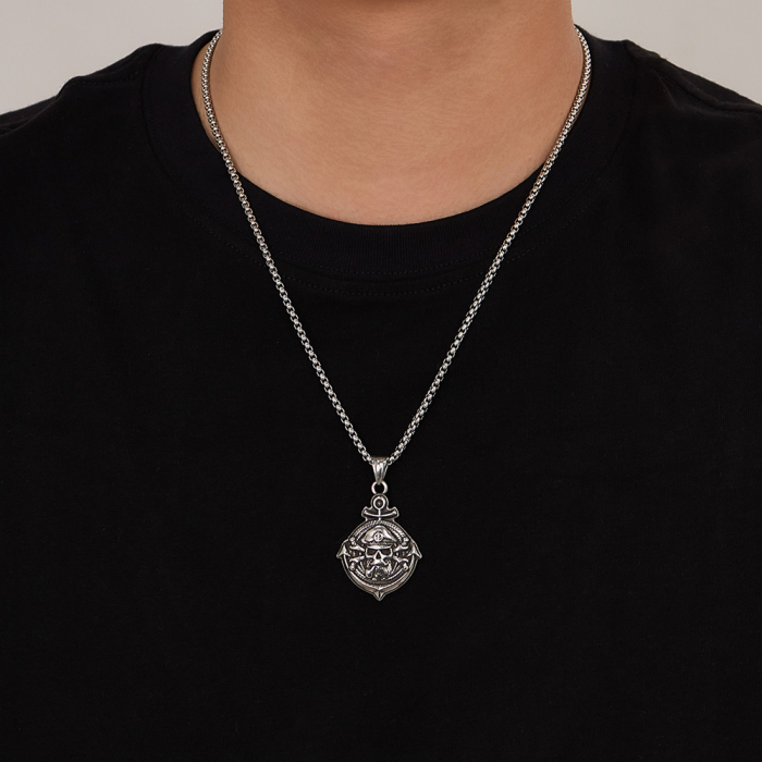 Colier inox Pirat cu Ancoră – Simbol al Libertății și Aventurii [7]