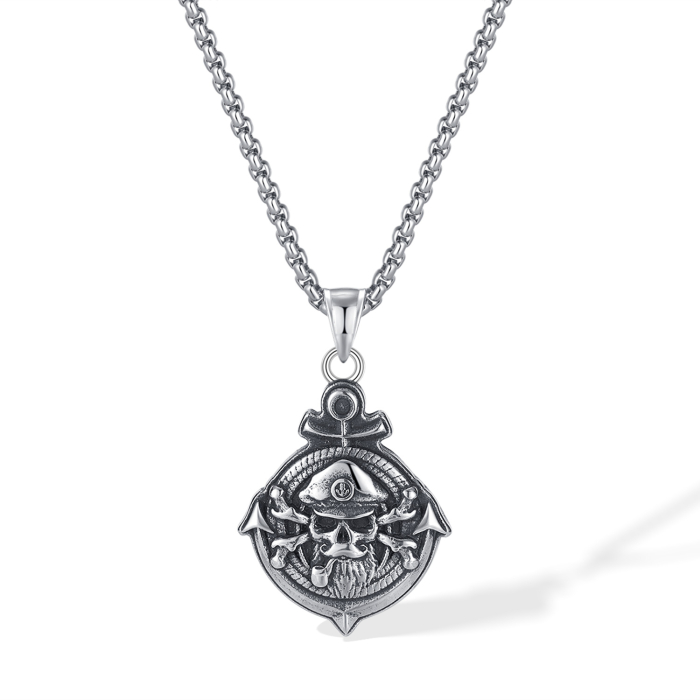 Colier inox Pirat cu Ancoră – Simbol al Libertății și Aventurii [1]