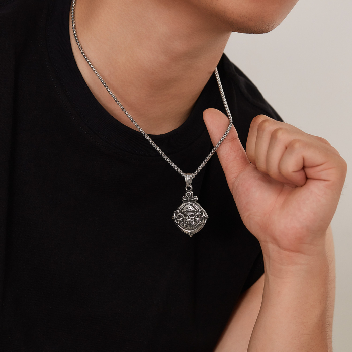Colier inox Pirat cu Ancoră – Simbol al Libertății și Aventurii [10]