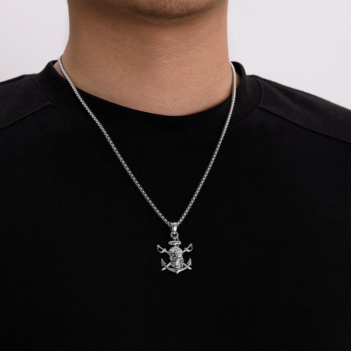 Colier inox Pirat Skull din – Simbol al Libertății și Curajului [4]