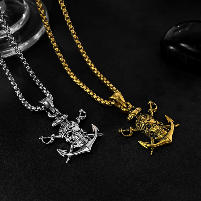 Colier inox Pirat Skull din – Simbol al Libertății și Curajului [6]