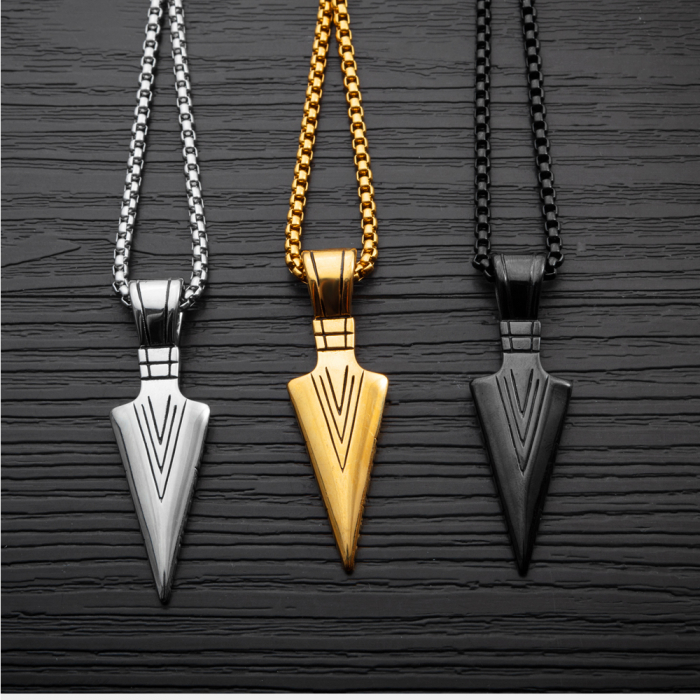 Colier inox varf de sageata 55 cm [8]