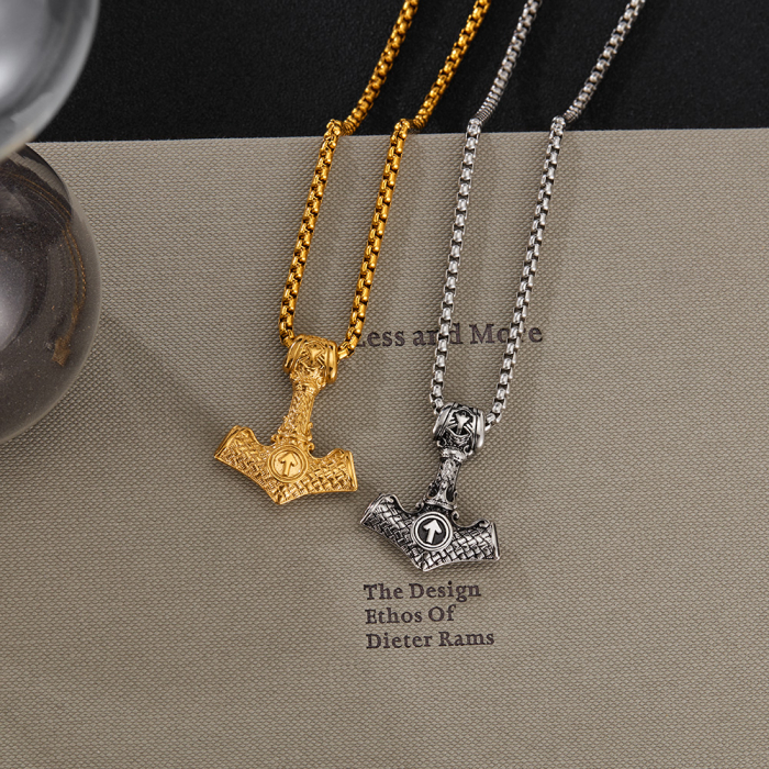 Colier inox Viking cu Ciocanul lui Thor – Mjölnir [7]