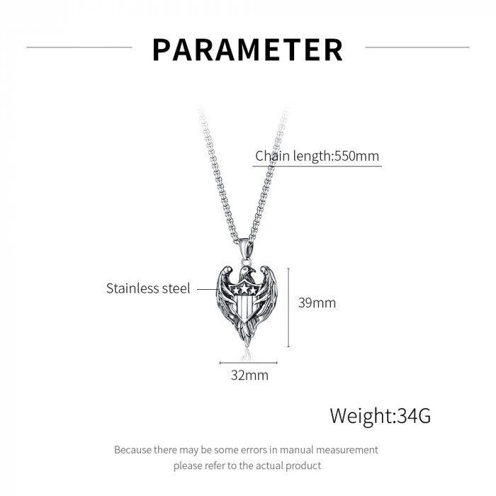 Colier inox vultur 55 cm [7]