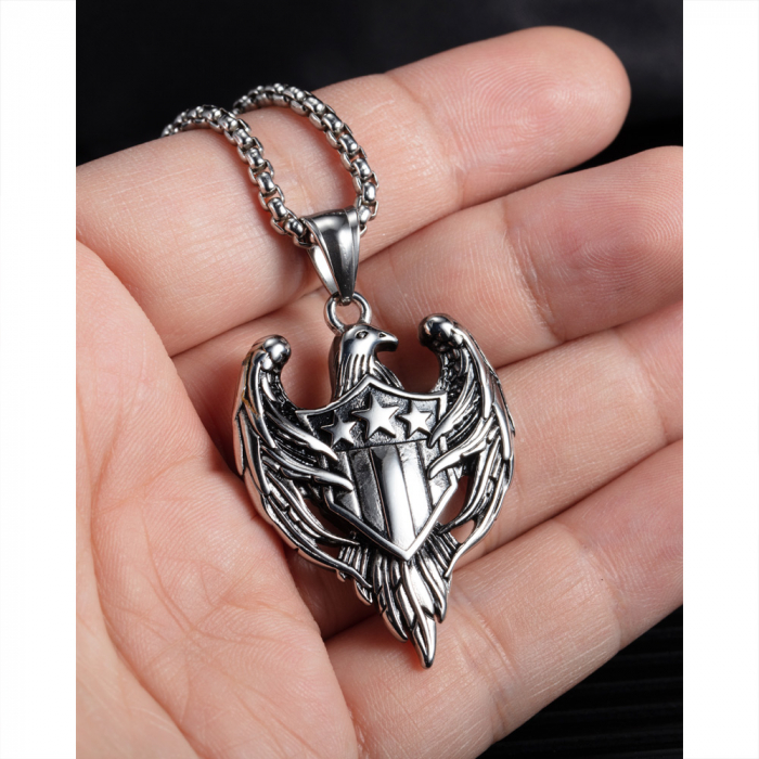 Colier inox vultur 55 cm [4]
