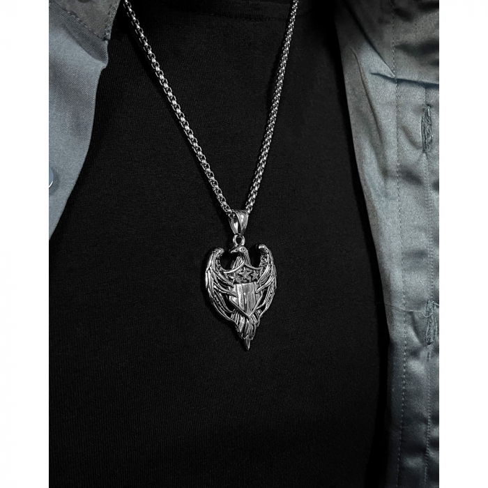 Colier inox vultur 55 cm [9]