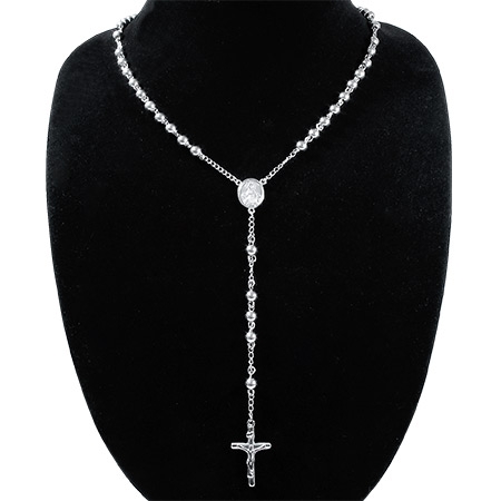 Colier ROZARIU Rosary din inox cu crucifix LSL0328 [2]