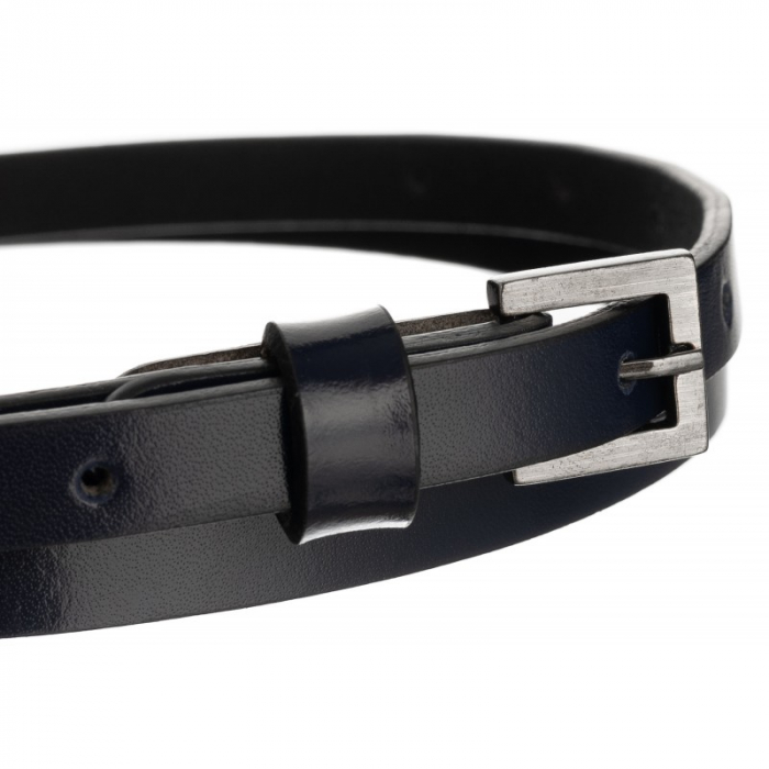 Curea Dama din piele naturala bleumarin CRLG101 - Latime 1 cm [3]