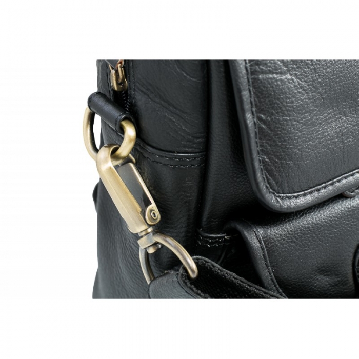 Geanta casual din piele naturala, GEAG1, Neagra [10]