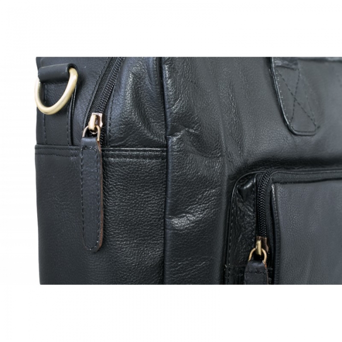 Geanta casual din piele naturala, GEAG1, Neagra [9]