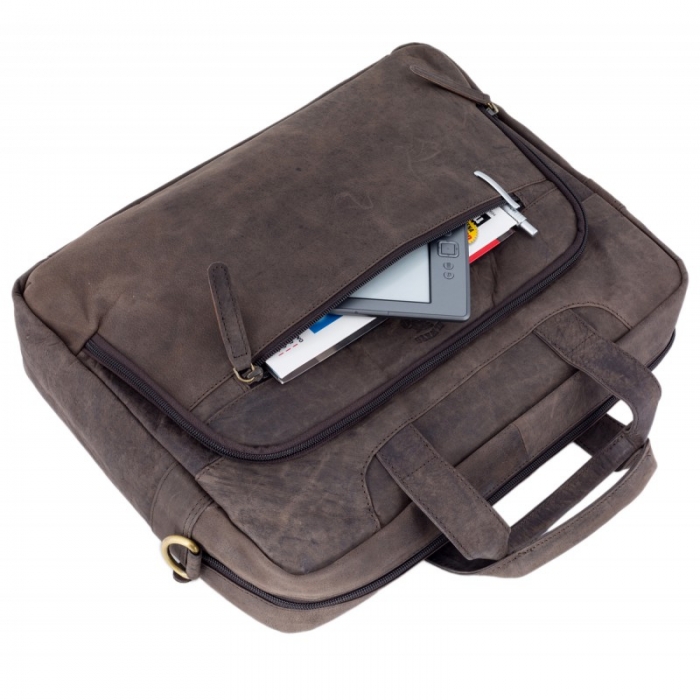 Geanta casual din piele naturala de calitate marca Always Wild [3]