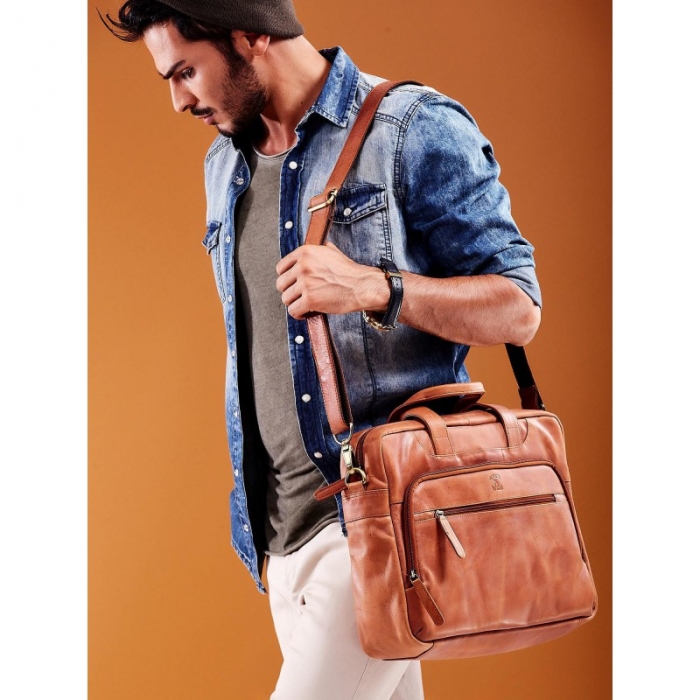 Geanta casual din piele naturala de calitate marca Always Wild - GEA411 [7]