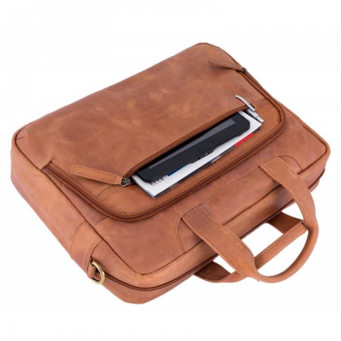 Geanta casual din piele naturala de calitate marca Always Wild - GEA411 [4]