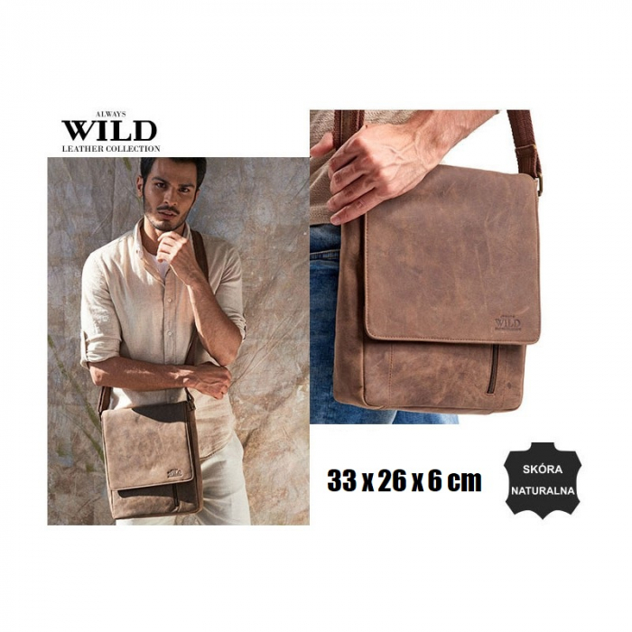 Geanta pentru umar din piele naturala, BORG4, Maron [12]