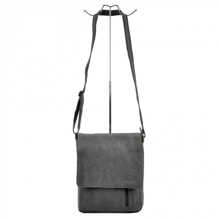 Geanta pentru umar din piele naturala, Always Wild, BORG3, Albastru [8]