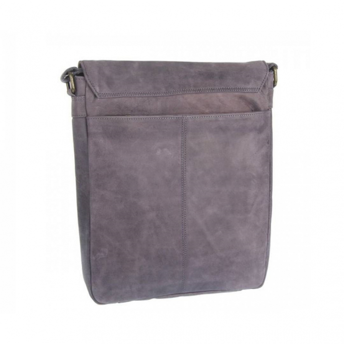 Geanta pentru umar din piele naturala, Always Wild, BORG3, Albastru [13]