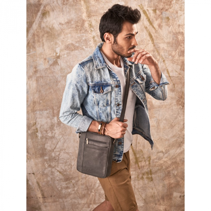 Geanta pentru umar Always Wild, BORG5, din piele naturala, neagra [5]