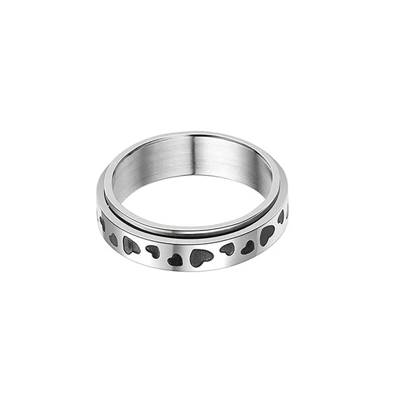 Inel antistres din inox cu inimioare [3]