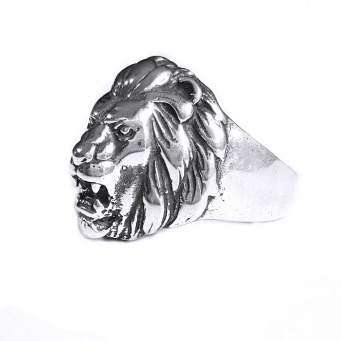 Inel argint 925 cu cap de leu, Leon [2]