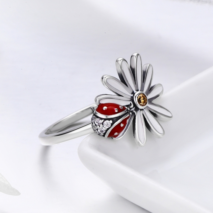 Inel argint 925 cu floare si gargarita- Be Lucky IST0042 [3]