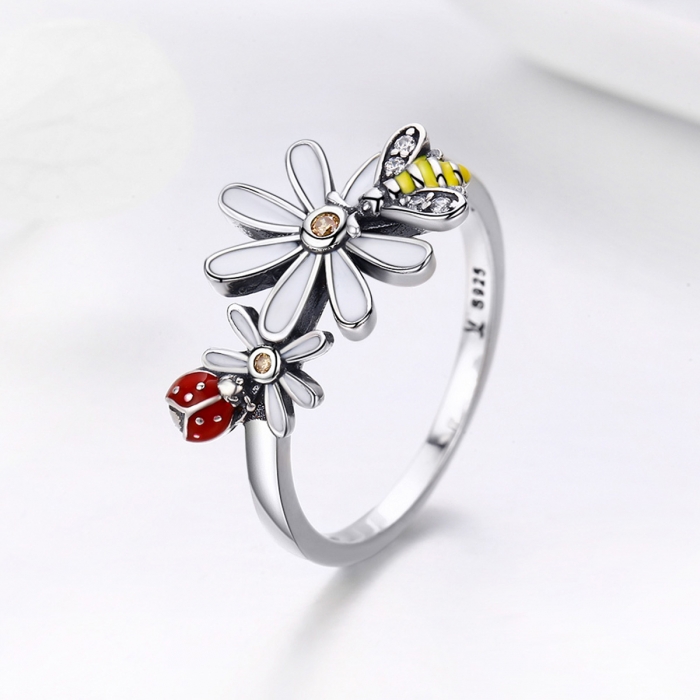 Inel argint 925 cu floare si gargarita - Be Lucky IST0046 [4]