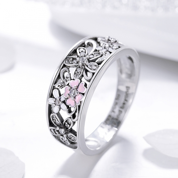 Inel argint 925 cu floricele - I love you to infinity and beyond - Be Nature IST0055 [5]