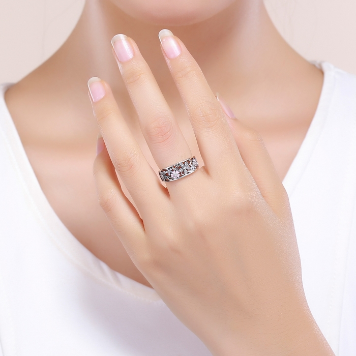 Inel argint 925 cu floricele - I love you to infinity and beyond - Be Nature IST0055 [3]