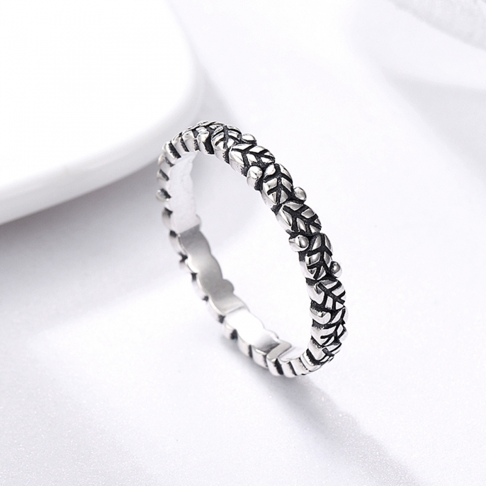 Inel argint 925 cu frunze si aspect vintage - Be Authentic IST0033 [3]