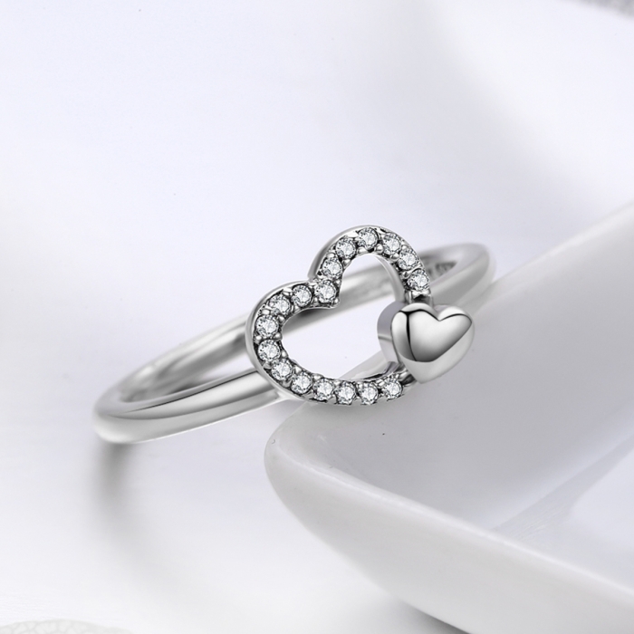 Inel argint 925 cu inimioare si zirconii - Be in Love IST0040 [2]