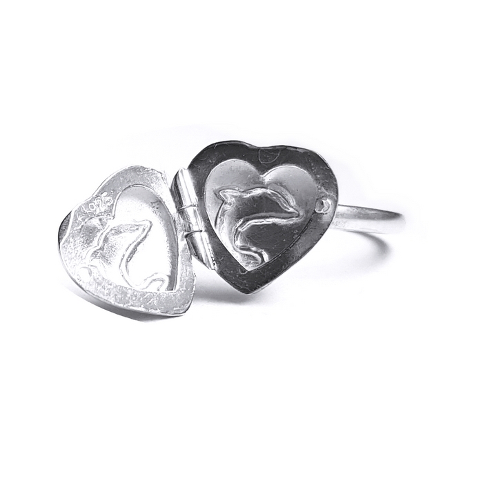 Inel argint 925 inima cu delfin INE648 [2]