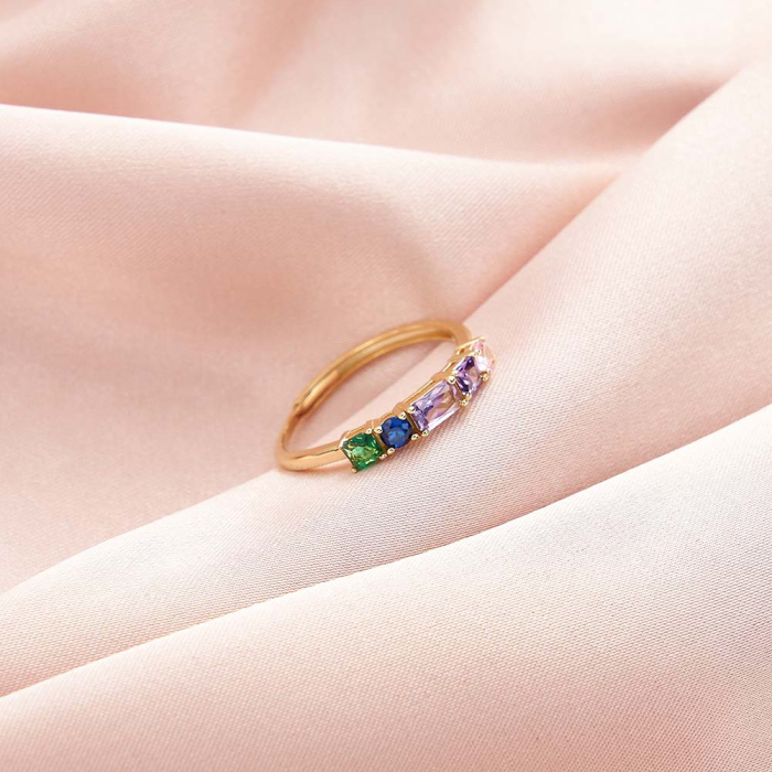 Inel argint 925 placat cu aur 14K cu zirconiu [5]