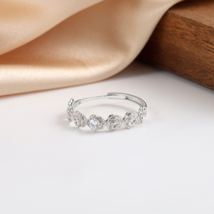 Inel argint 925 placat cu rodiu cu zirconiu [2]