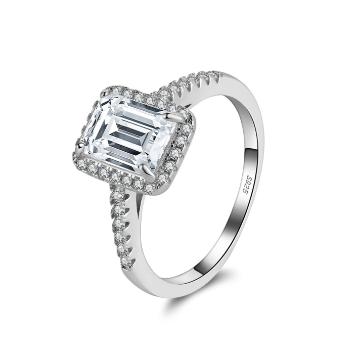 Inel argint 925 placat cu rodiu cu zirconiu [1]