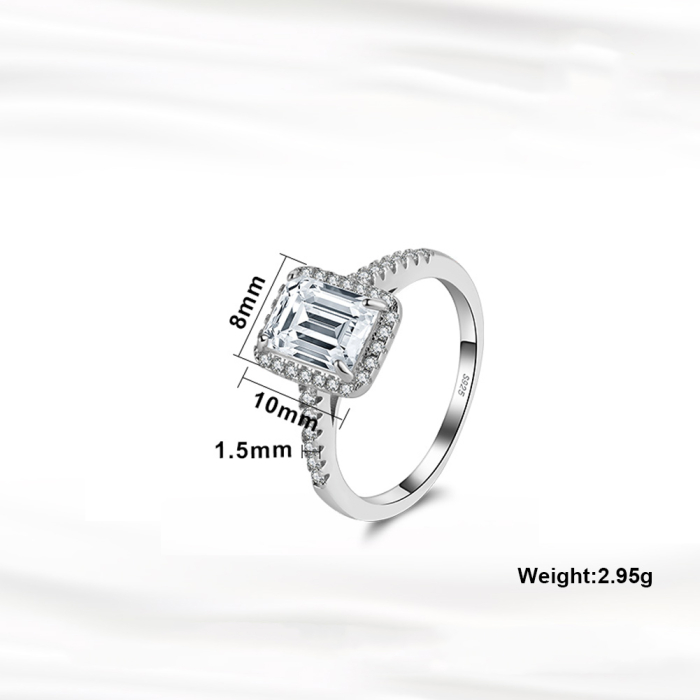 Inel argint 925 placat cu rodiu cu zirconiu [2]