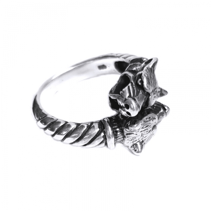 Inel argint 925 reglabil, cu lei [4]