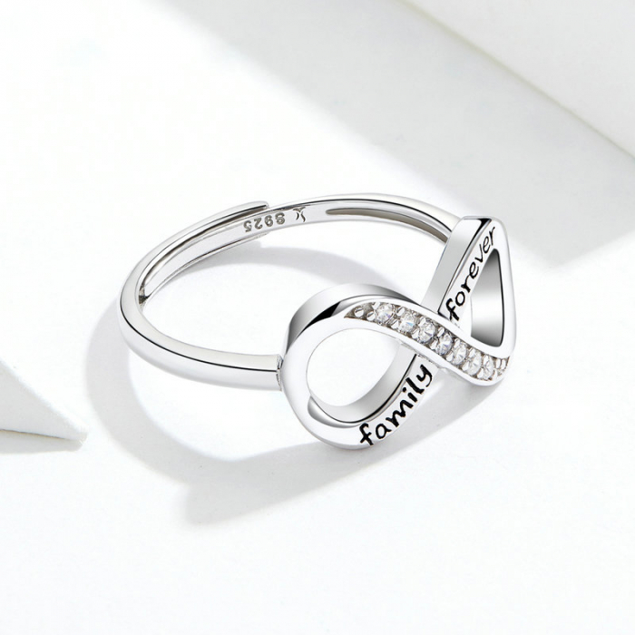 Inel argint ajustabil Dragoste Infinita  - family forever [7]